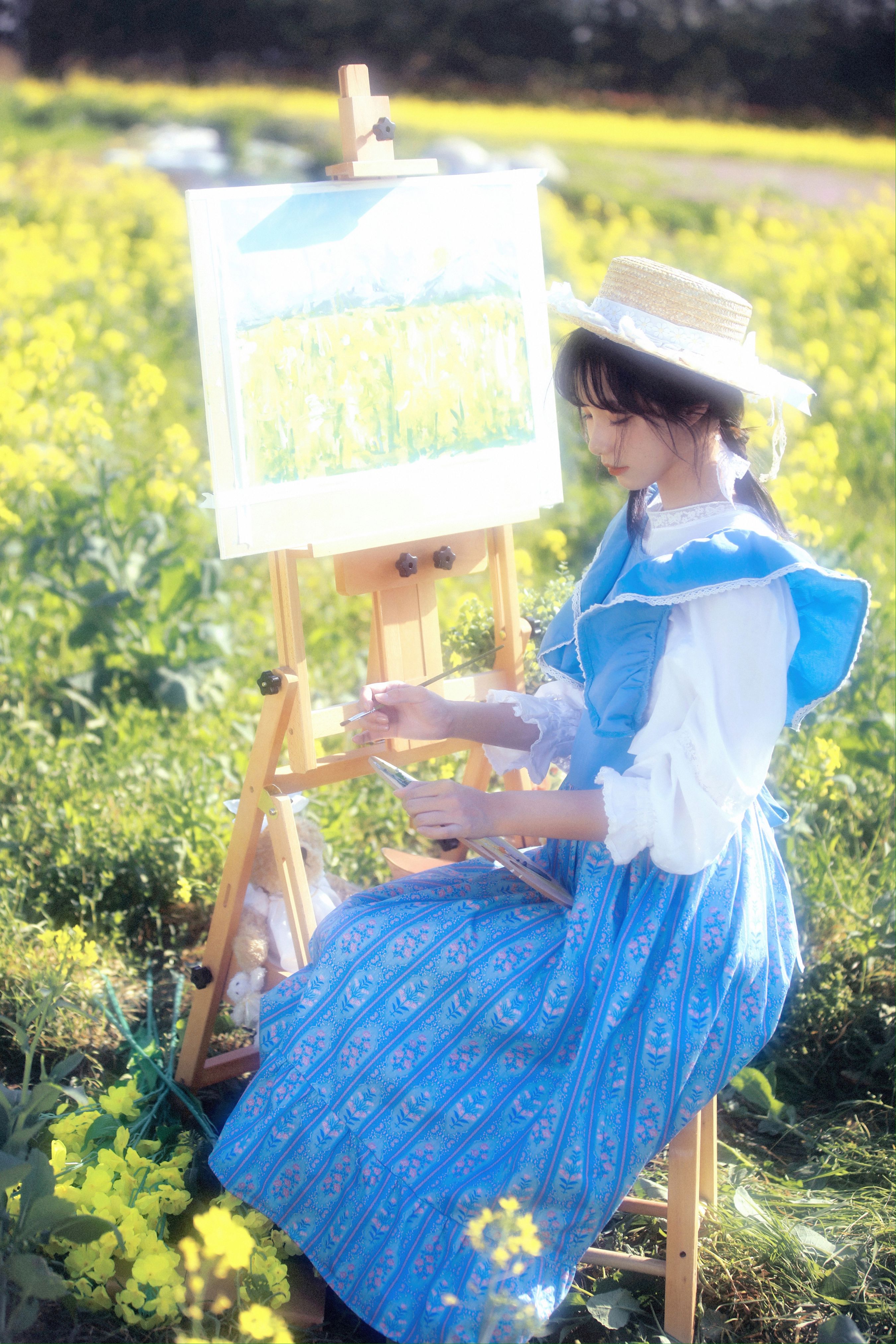 油画少女