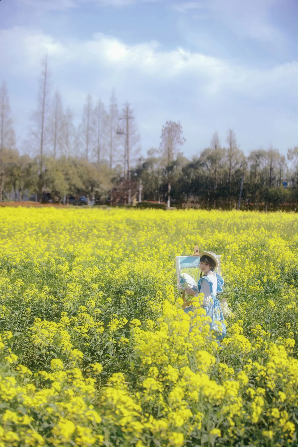 油画少女