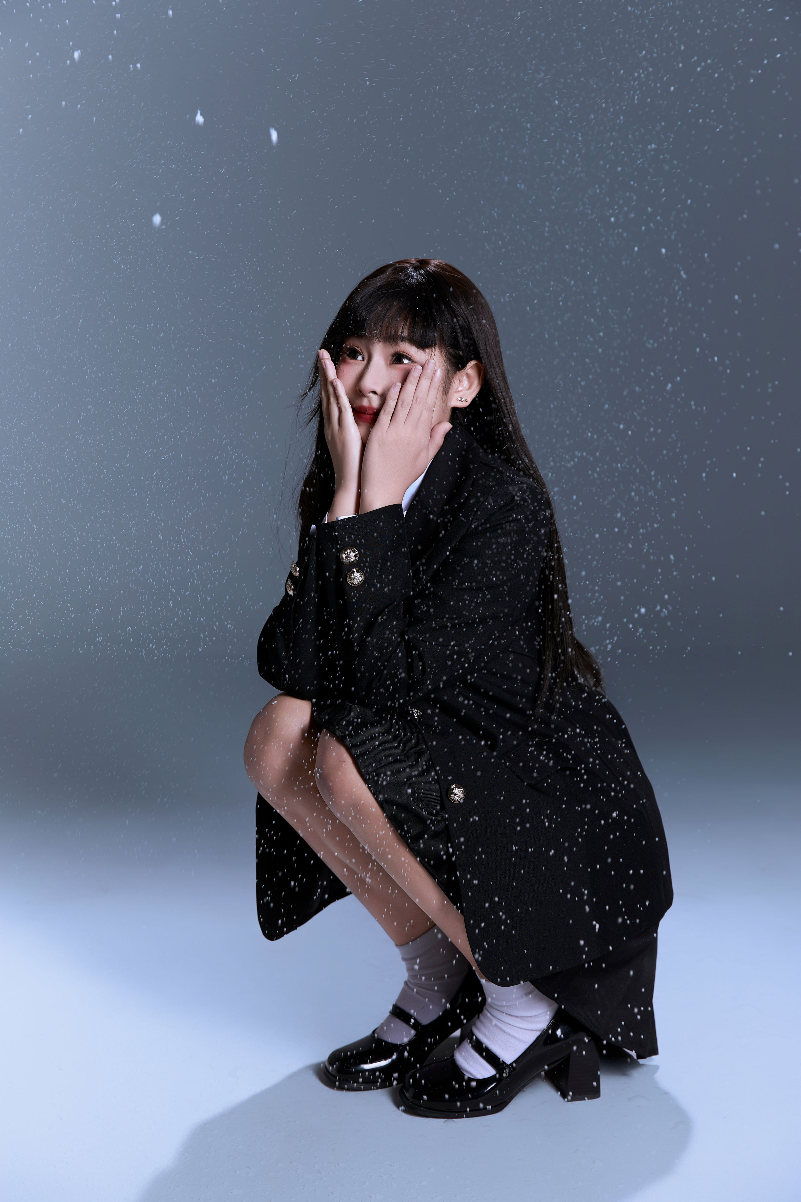 韩系雪景jk写真