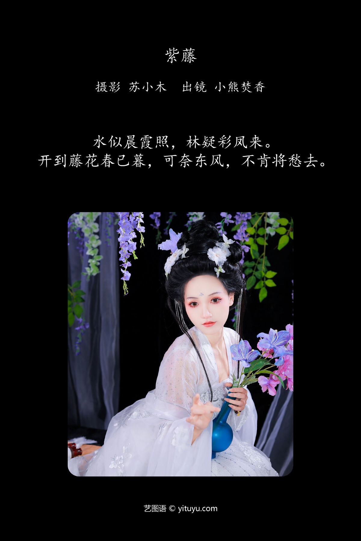 苏小木_焚香小也《紫藤》美图作品图片2