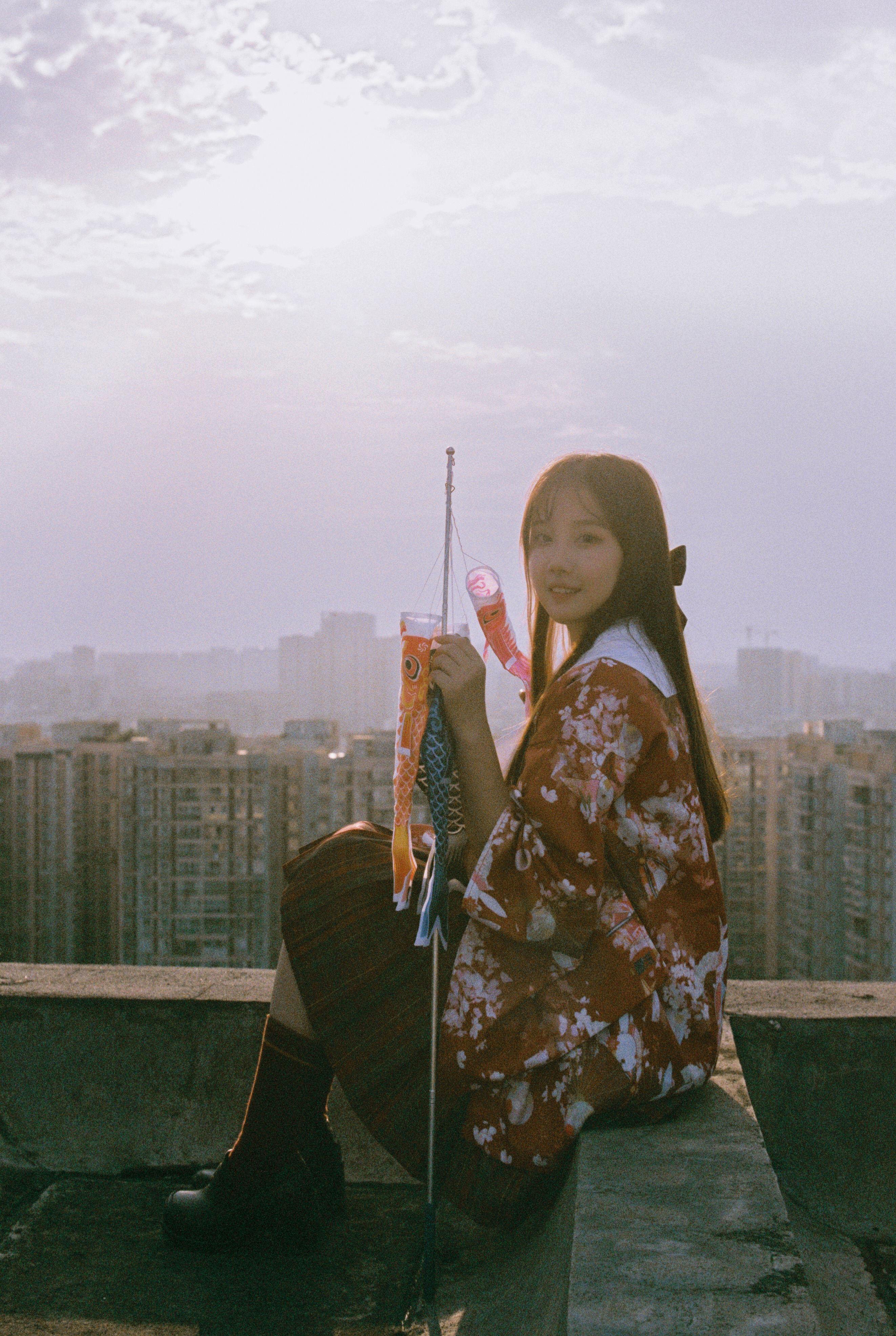 天台日系少女