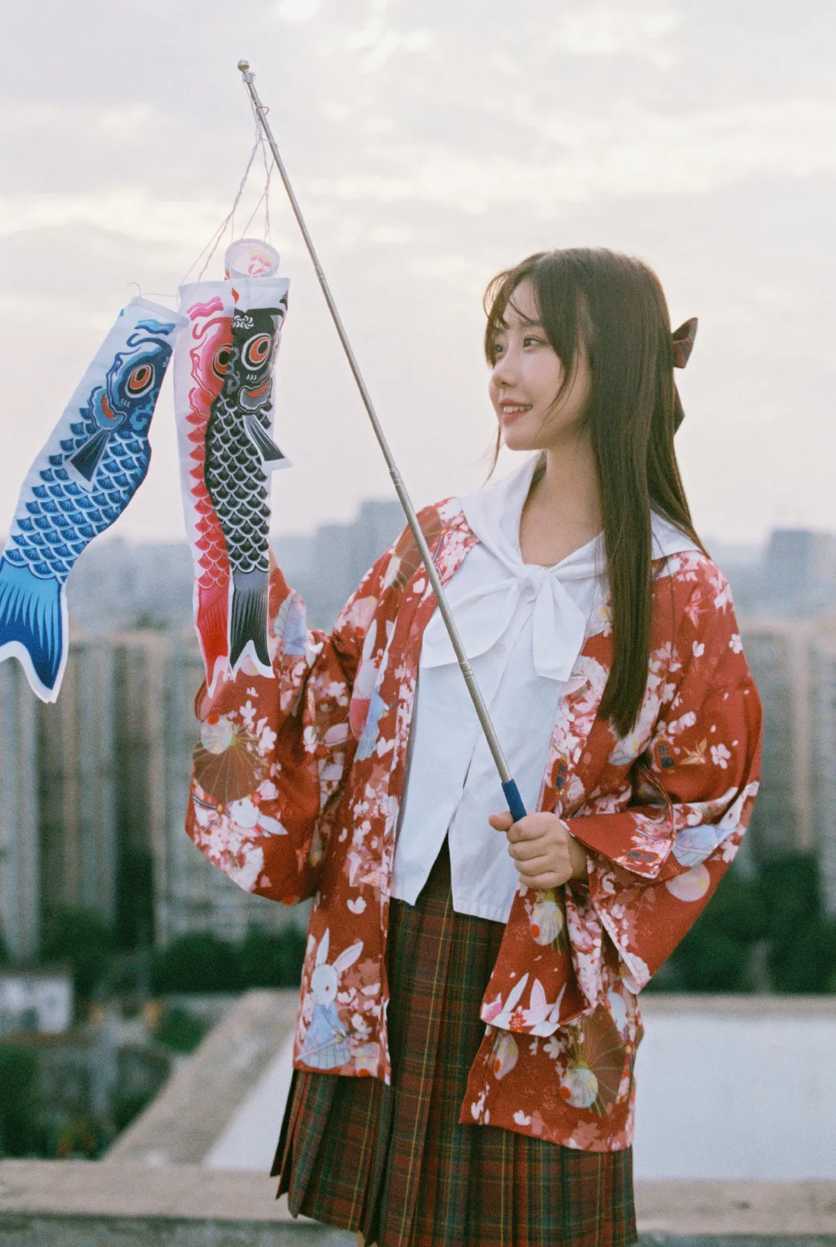 天台日系少女