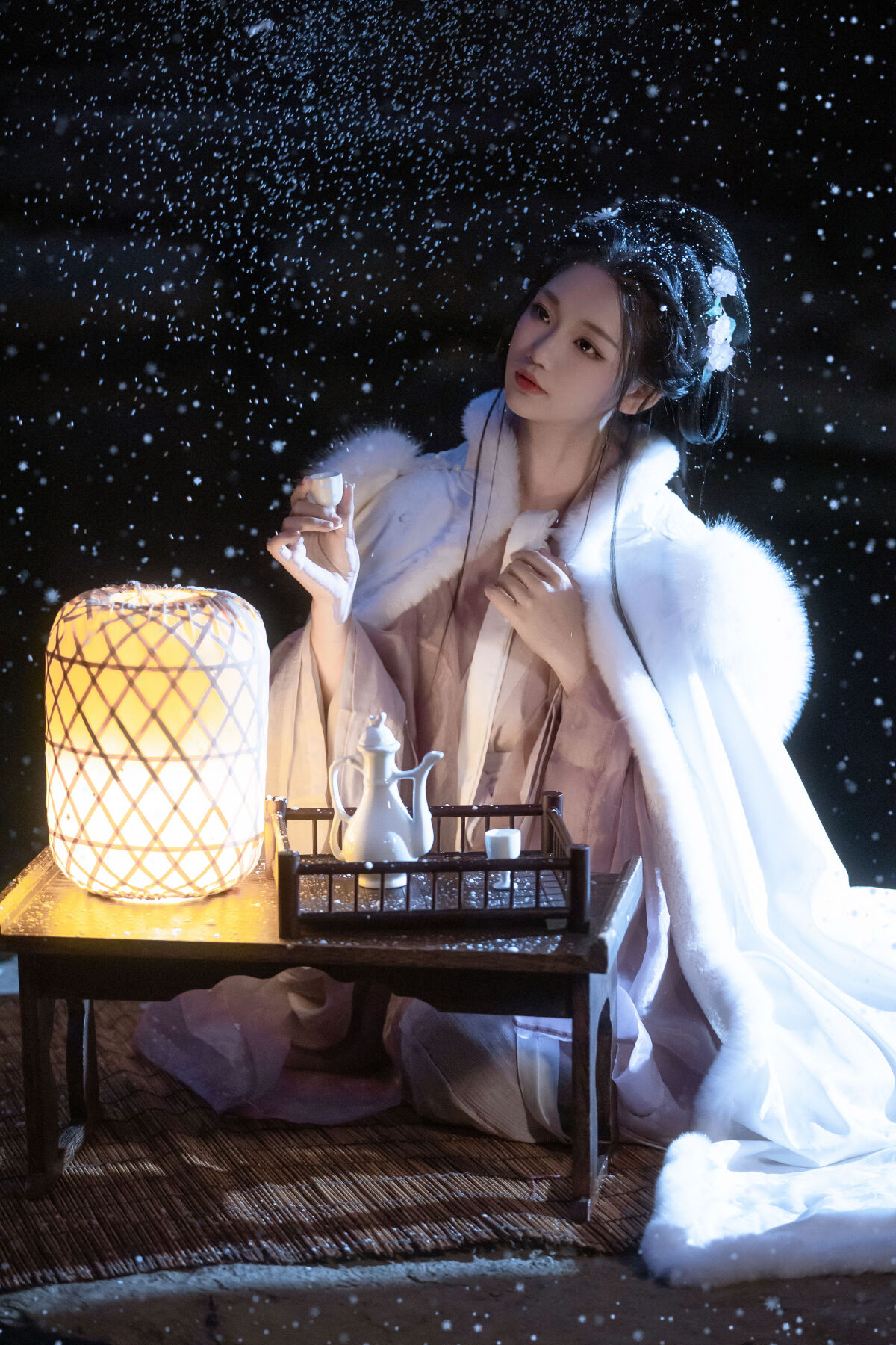 沉诗思_晚江亭《风雪夜归人》美图作品图片2