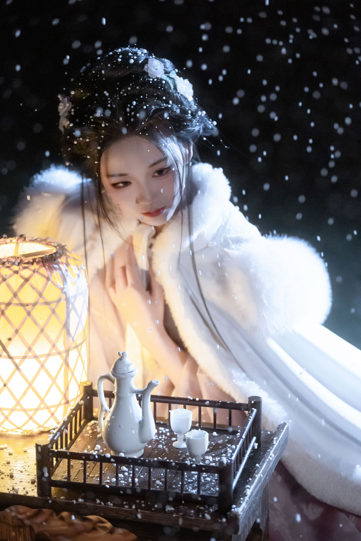 沉诗思_晚江亭《风雪夜归人》美图作品图片5