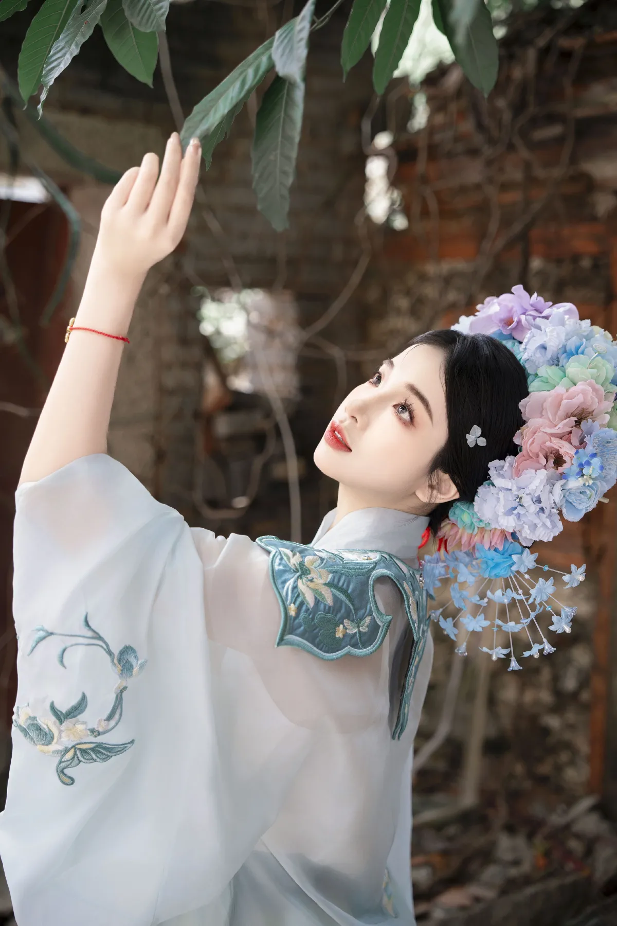 簪花少女