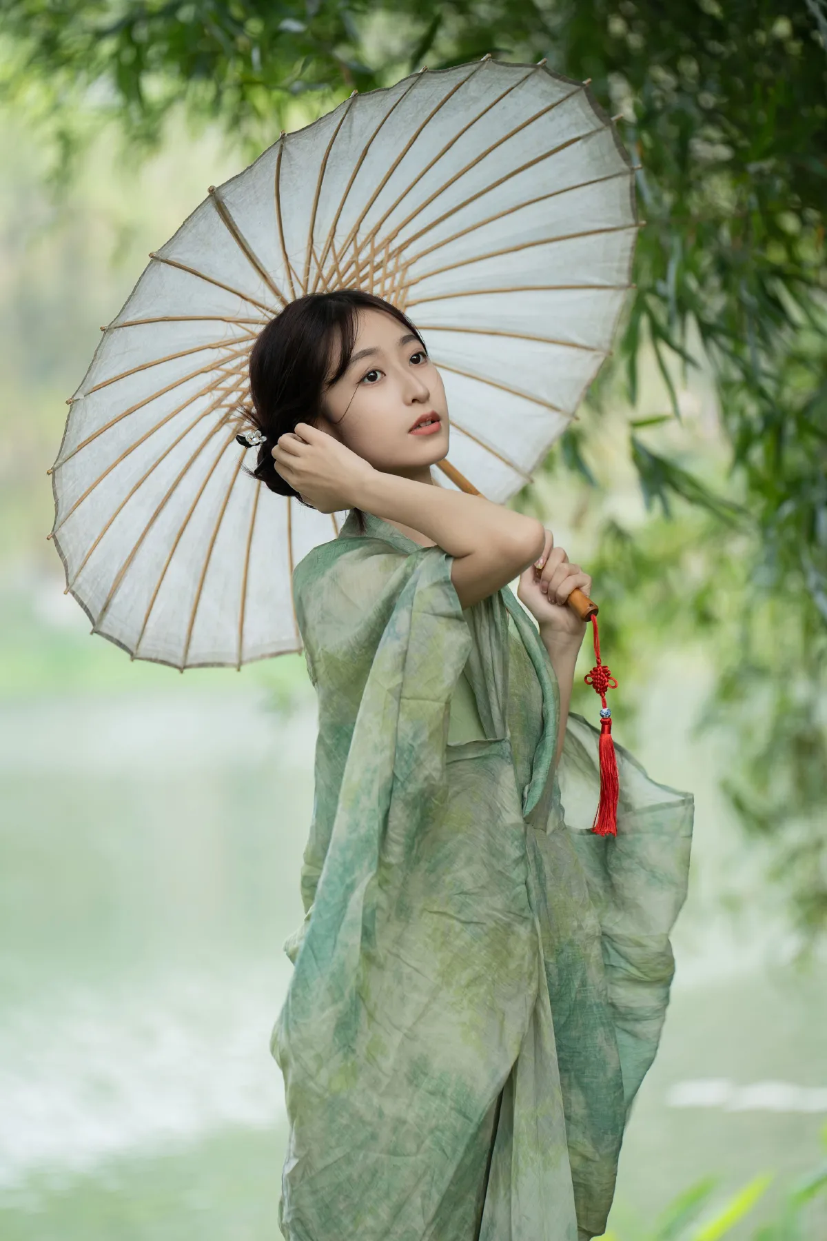 清冷绿色系新中式