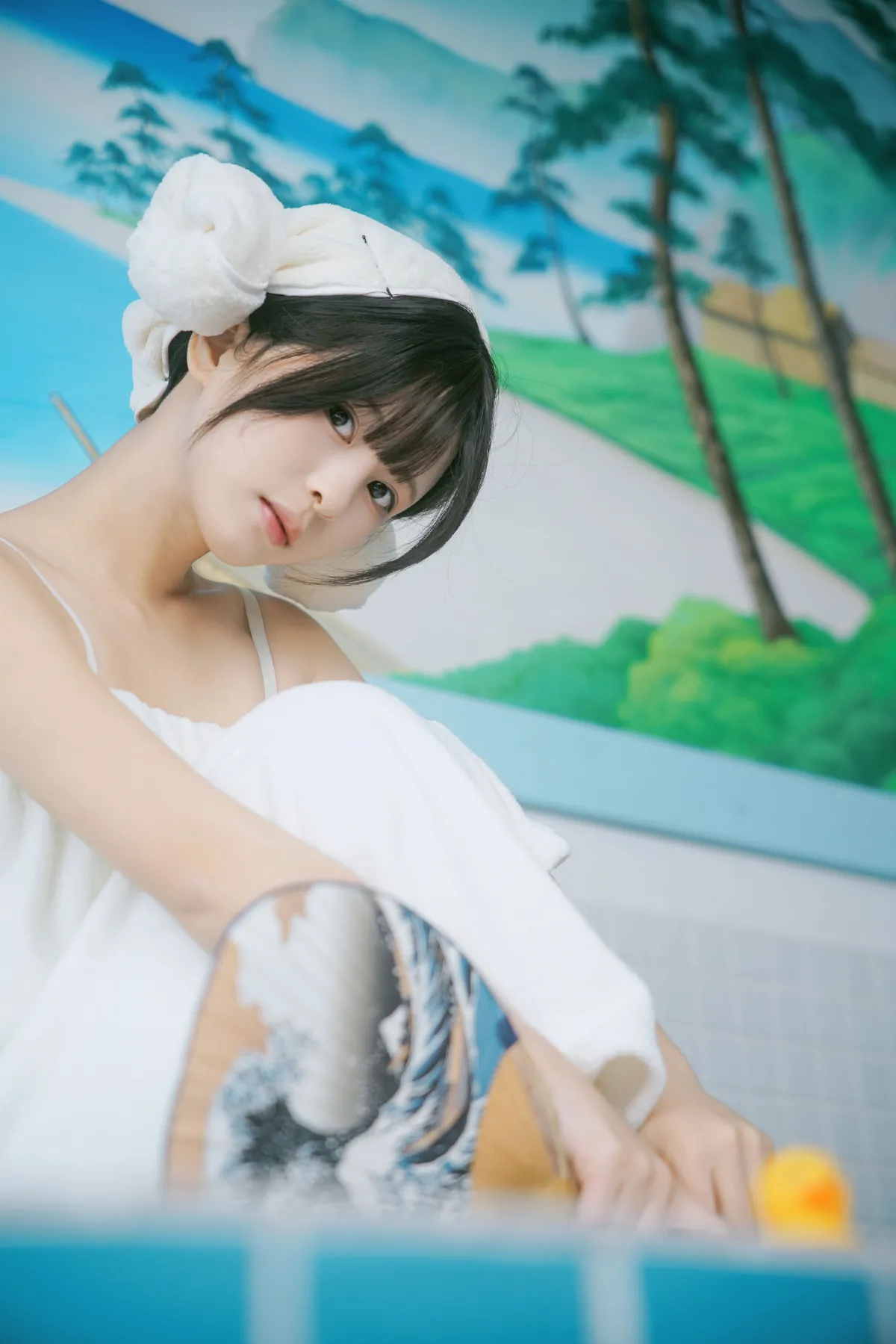 日系澡堂里的元气少女