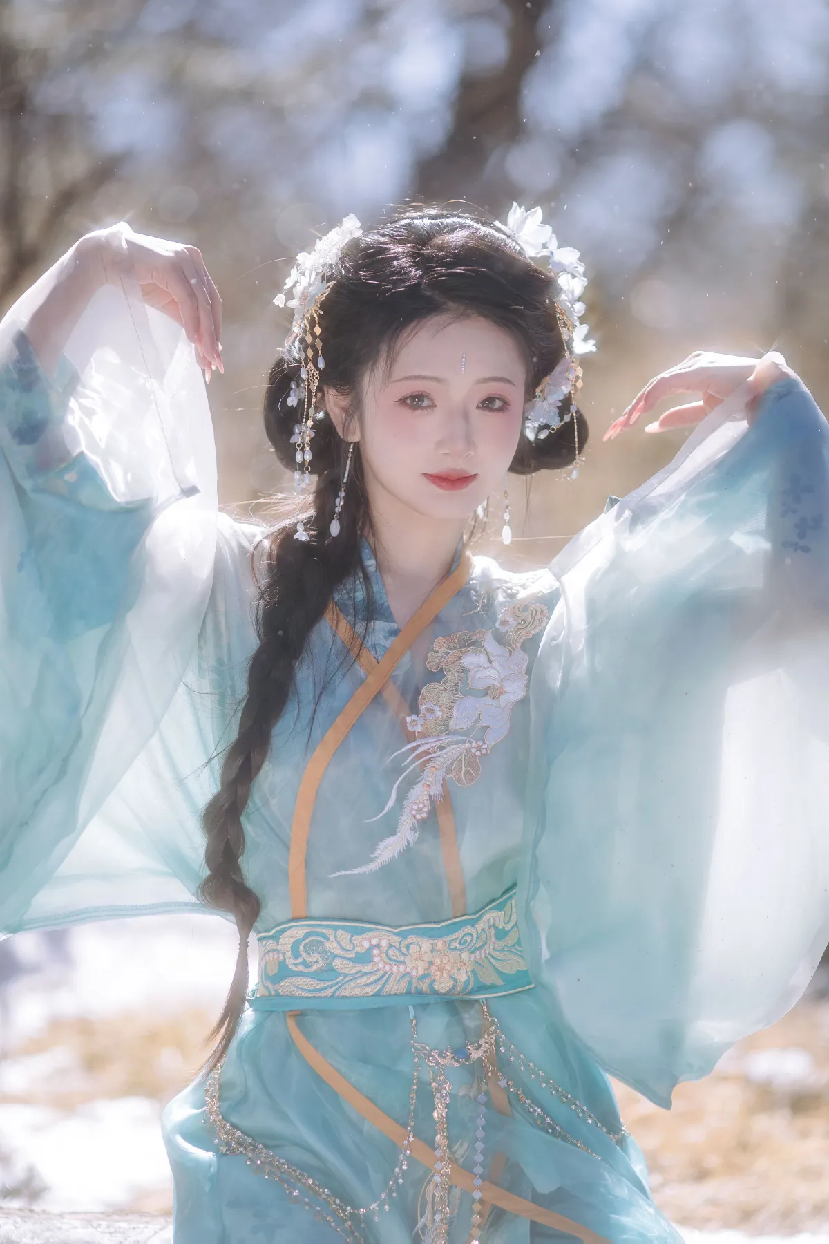 她从天山来