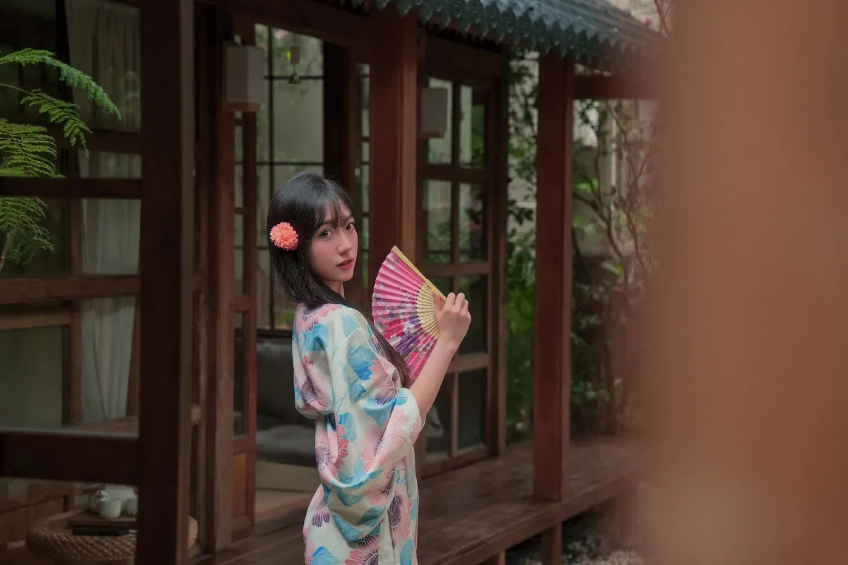 和服少女的日系松弛感瞬间