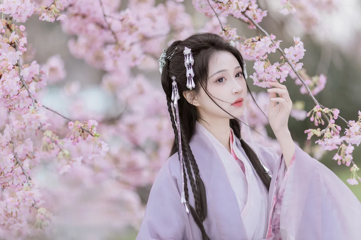 晓山青_绮罗生的小苏苏《春风如画》美图作品图片3