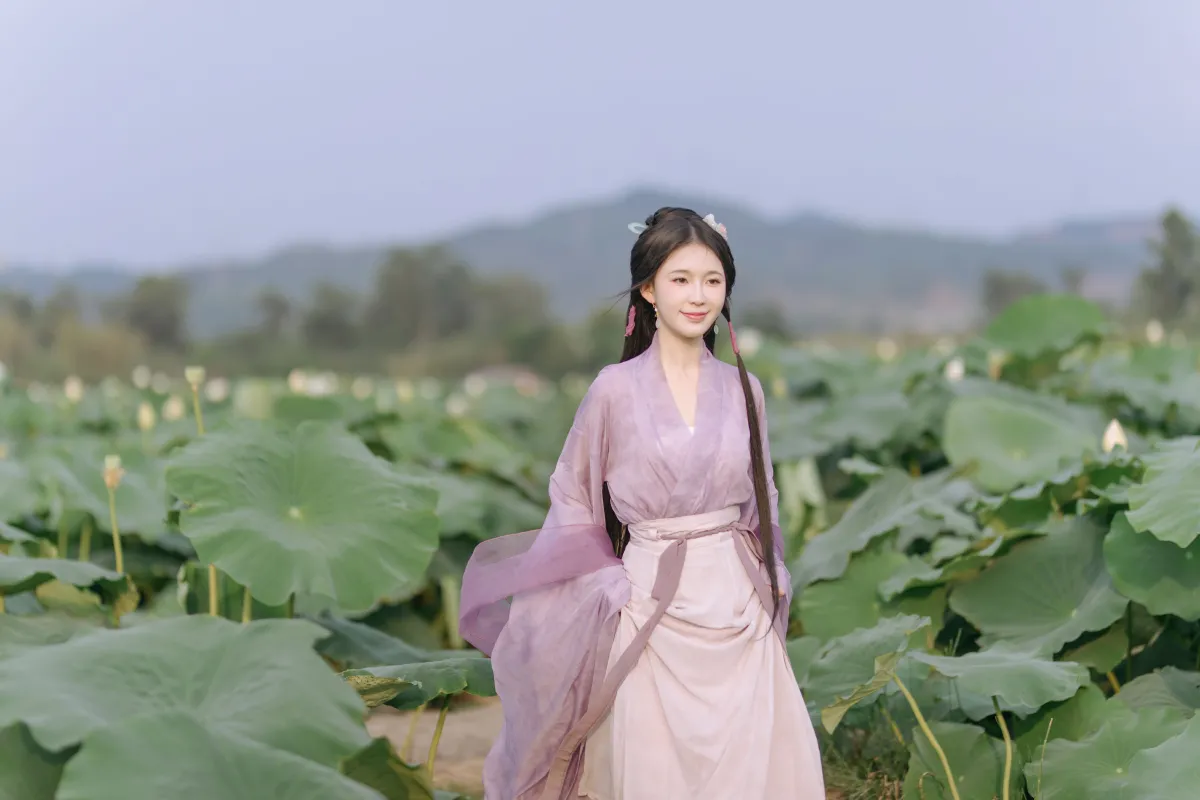晓山青_许尽欢～《荷叶连田田》美图作品图片4