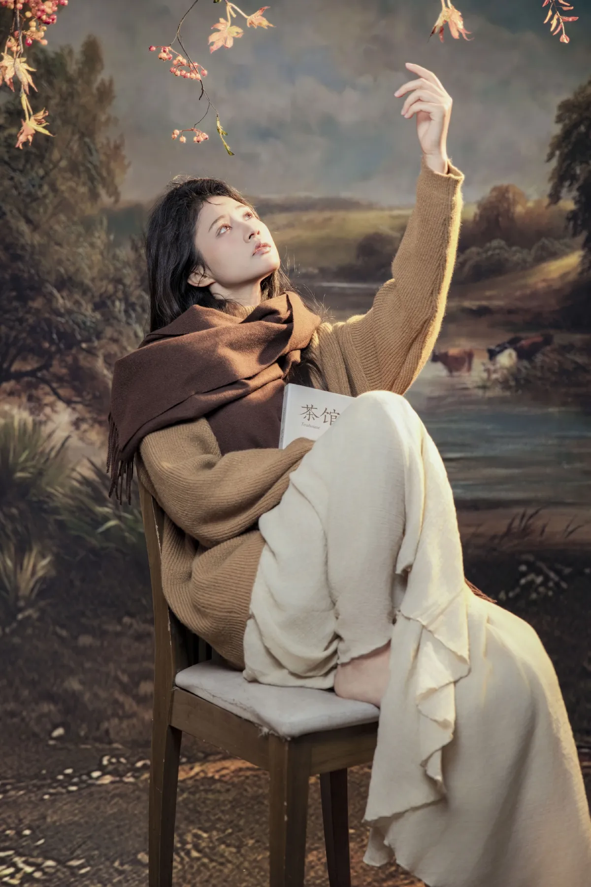 深秋的文艺少女