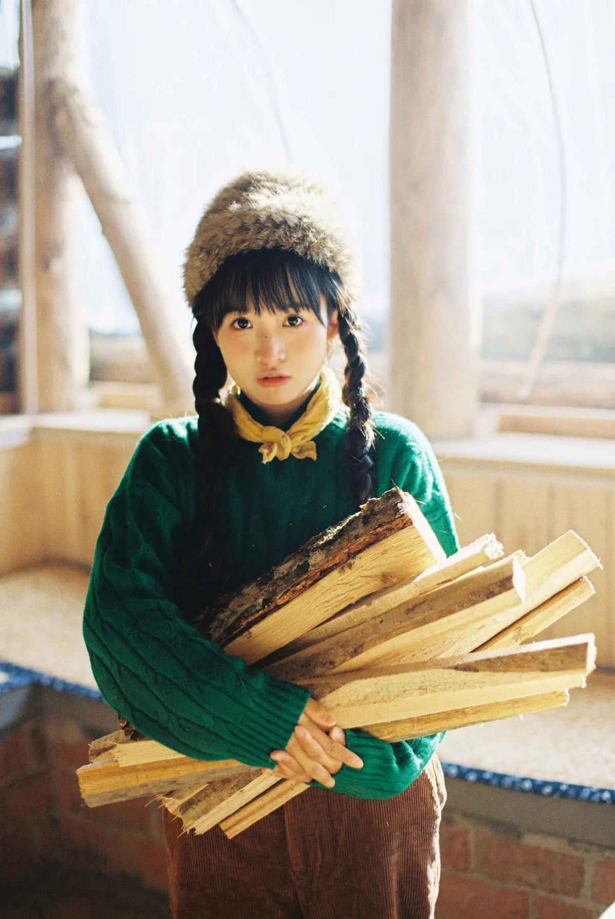 迟一chilli_呼叫呼呼《雪中小木屋》美图作品图片5